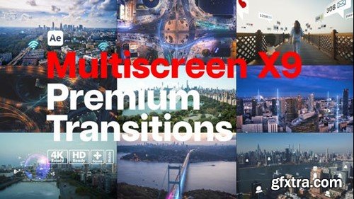 Videohive Premium Transitions Multiscreen X9 52809279