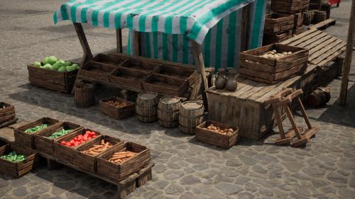 UnrealEngine - Medieval Market Optimized