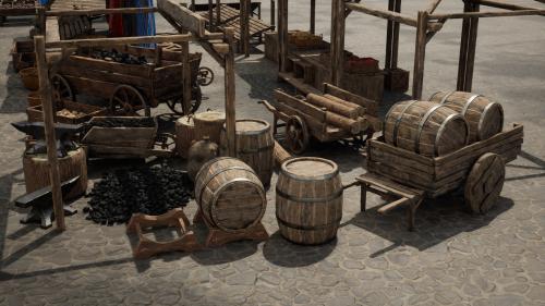 UnrealEngine - Medieval Market Optimized