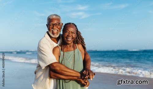 Joyful Elderly Black Couple 6xJPEG