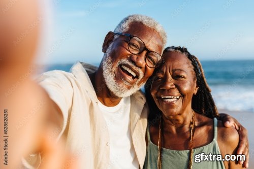 Joyful Elderly Black Couple 6xJPEG