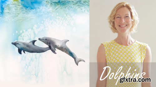 Dolphins. A Free-Flow Watercolour Masterclass with Jane Davies