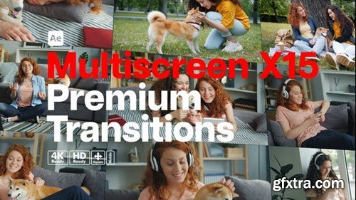 Videohive Premium Transitions Multiscreen X15 52834060