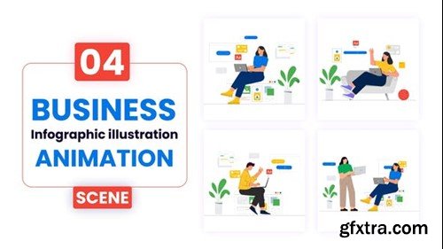 Videohive Business Infographic Illustration Scene Animation 52824075