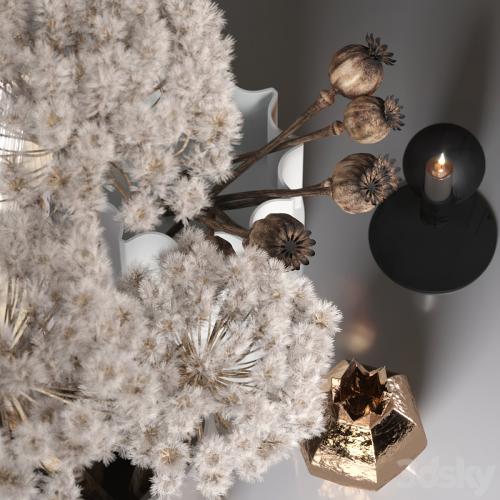 Decor_set_03 with Fluffy Dried Flower