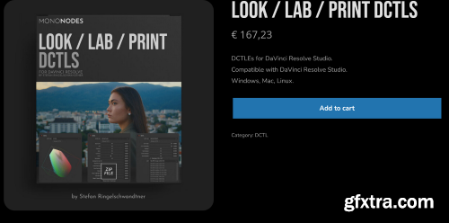 Mononodes Look/Lab/Print DCTLs v1.1 for Davinci Resolve