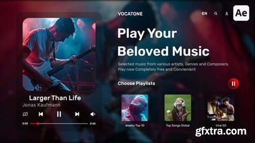 Videohive Music Players with Playlist 52838651