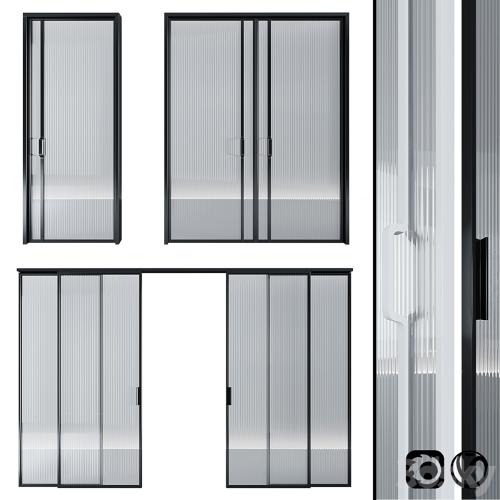 Glass door pocket and swing system