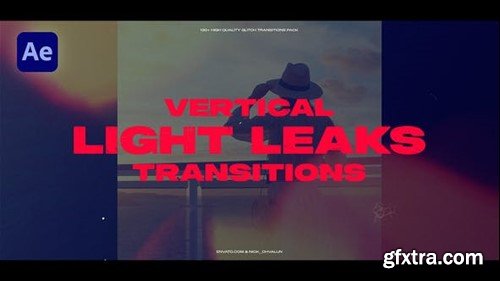 Videohive Vertical Light Leaks Transitions 52861467