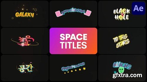 Videohive Space Titles for After Effects 52855654