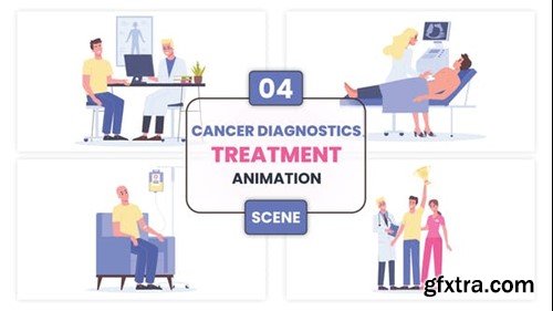 Videohive Cancer Diagnostics Treatment Illustration Animation Scene 52876733