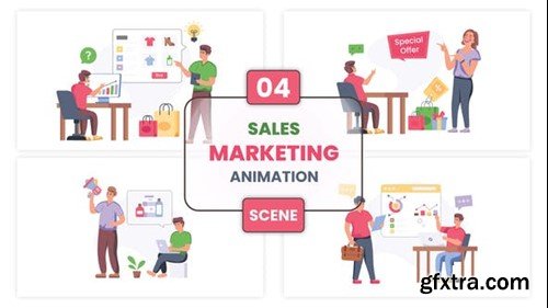 Videohive Sales Marketing Illustration Animation Scene 52876779