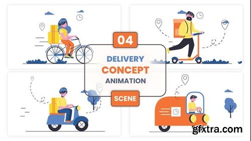 Videohive Delivery Concept Animation Scene 52876884