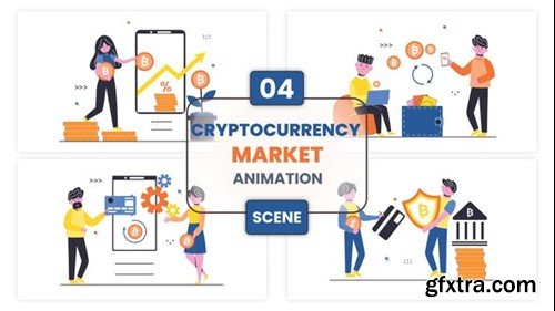 Videohive Cryptocurrency Market Animation Scene 52876849