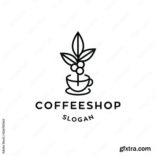 Coffee Shop Logo 8xAI