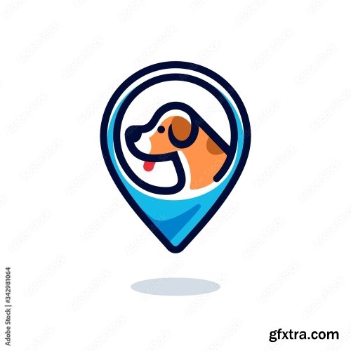 Dog Puppy Head Logo 4xAI