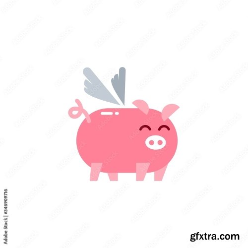 Fly Pig Logo 4xAI