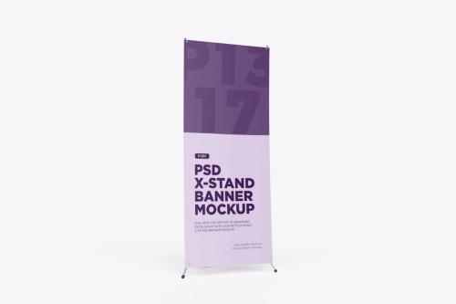 X Stand Banner Mockup