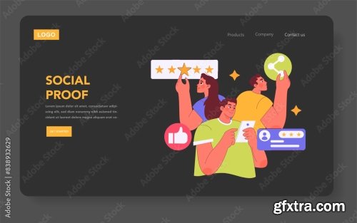 Influencer Marketing Flat Vector Illustration 17xAI