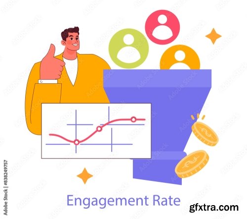 Influencer Marketing Flat Vector Illustration 17xAI