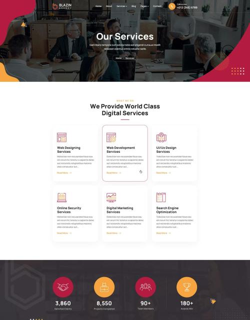 Blazin Agency | Creative PSD Template