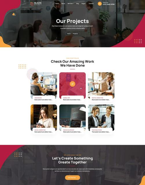 Blazin Agency | Creative PSD Template