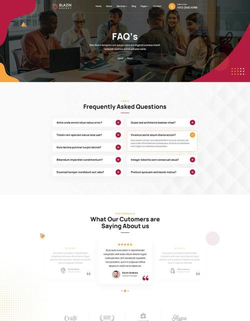 Blazin Agency | Creative PSD Template