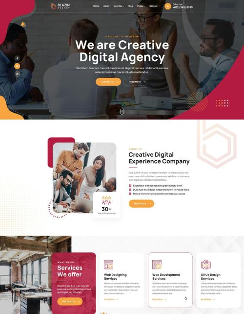 Blazin Agency | Creative PSD Template