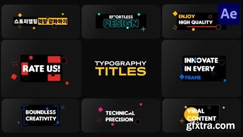 Videohive Typography Titles for After Effects 52876364