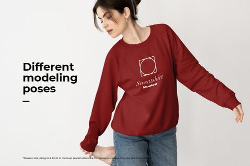 Woman Sweatshirt Mockup Bundle