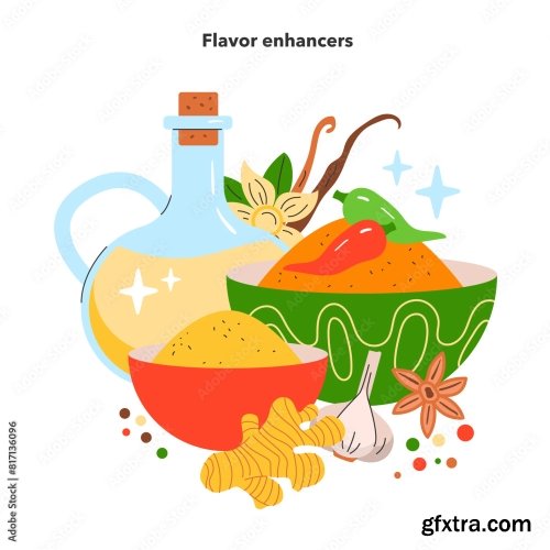 Flavor Reversal Flat Vector Illustration 18xAI