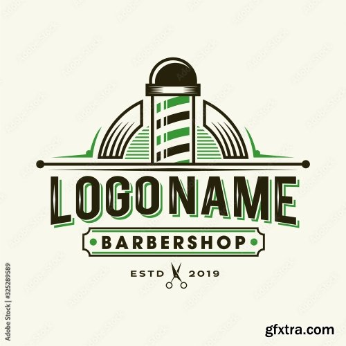 Barber Hipster Logo 8xAI