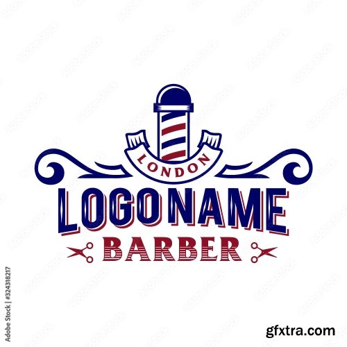 Barber Hipster Logo 8xAI