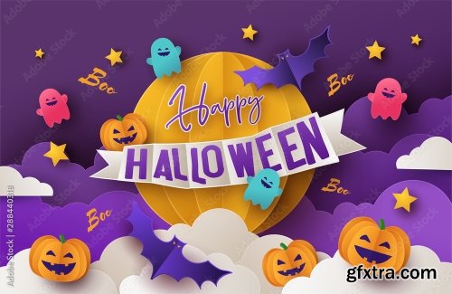 Happy Halloween Greeting Banner 10xAI