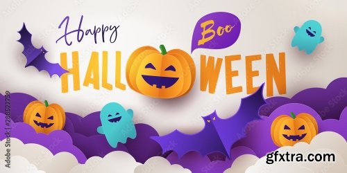 Happy Halloween Greeting Banner 10xAI