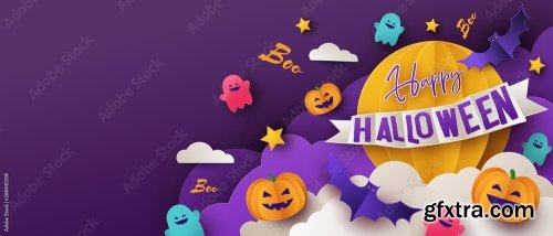 Happy Halloween Greeting Banner 10xAI