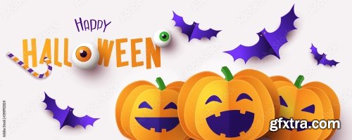 Happy Halloween Greeting Banner 10xAI