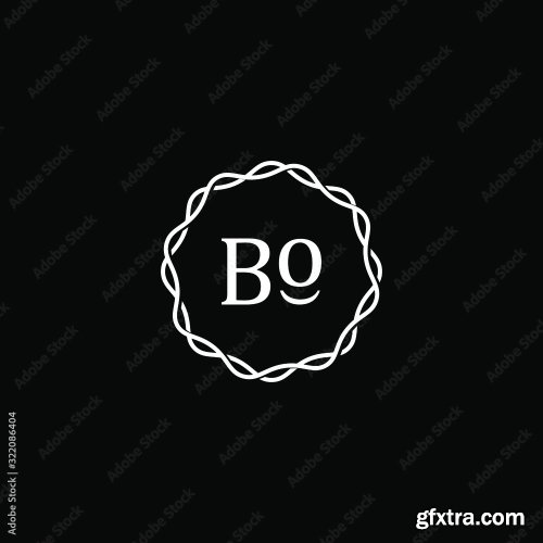 Luxury Minimalism B O Ob Bo Initial Letter Logotype 6xAI