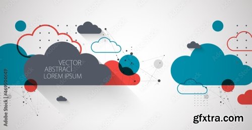 Abstract Background With Clouds Technological Theme Using The Plexus Effect 10xAI