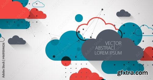 Abstract Background With Clouds Technological Theme Using The Plexus Effect 10xAI