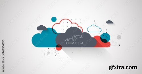 Abstract Background With Clouds Technological Theme Using The Plexus Effect 10xAI