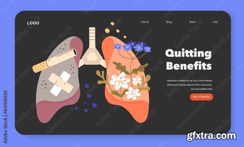 No Tobacco Day Flat Vector Illustration 17xAI