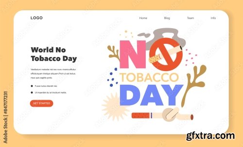 No Tobacco Day Flat Vector Illustration 17xAI