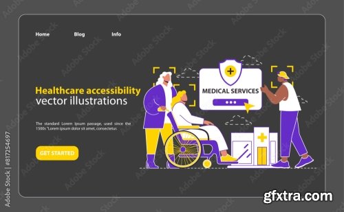 Tech Assisted Health Flat Vector Illustration 16xAI