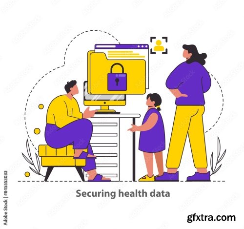 Tech Assisted Health Flat Vector Illustration 16xAI