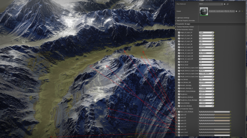 UnrealEngine - AutoLandscapeMatAlpine