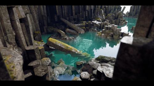 UnrealEngine - Basalt Columns and Rocks 21 Types - AssetKit PBR