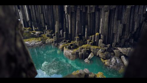 UnrealEngine - Basalt Columns and Rocks 21 Types - AssetKit PBR