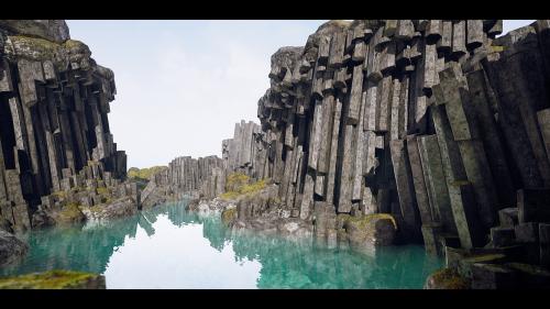 UnrealEngine - Basalt Columns and Rocks 21 Types - AssetKit PBR