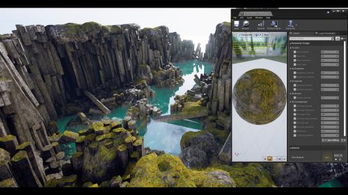 UnrealEngine - Basalt Columns and Rocks 21 Types - AssetKit PBR